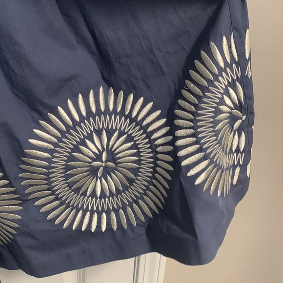 Oscar by Oscar de la Renta cap sleeve embroidered pleated a-line dress - Picture 5 of 10